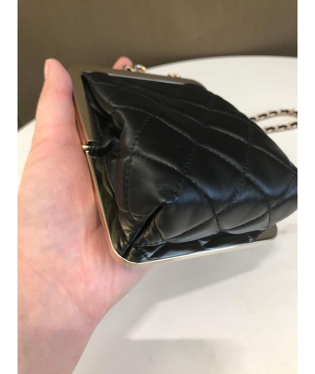 CHANEL Черная кожаная сумка через плечо, фото 4