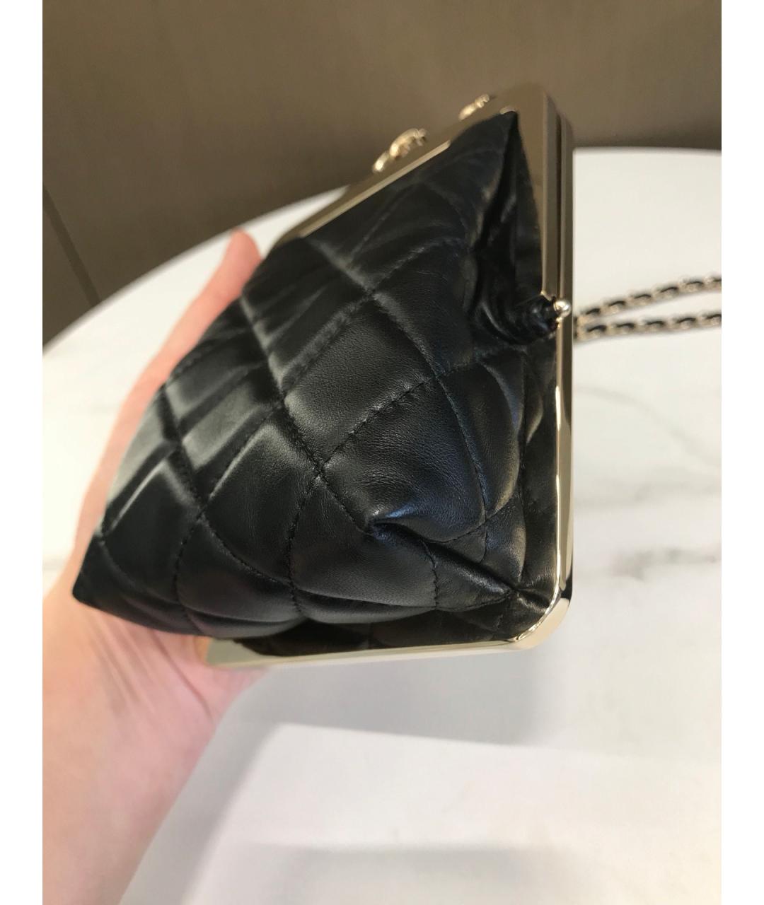CHANEL Черная кожаная сумка через плечо, фото 5