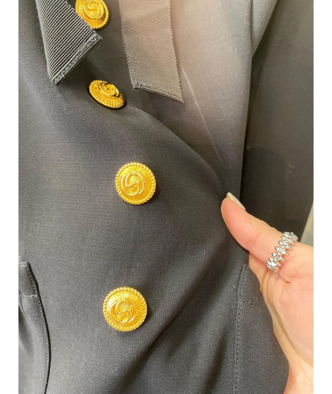 GUCCI Черное шерстяное коктейльное платье, фото 5