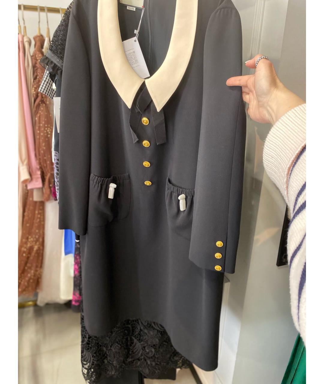 GUCCI Черное шерстяное коктейльное платье, фото 9