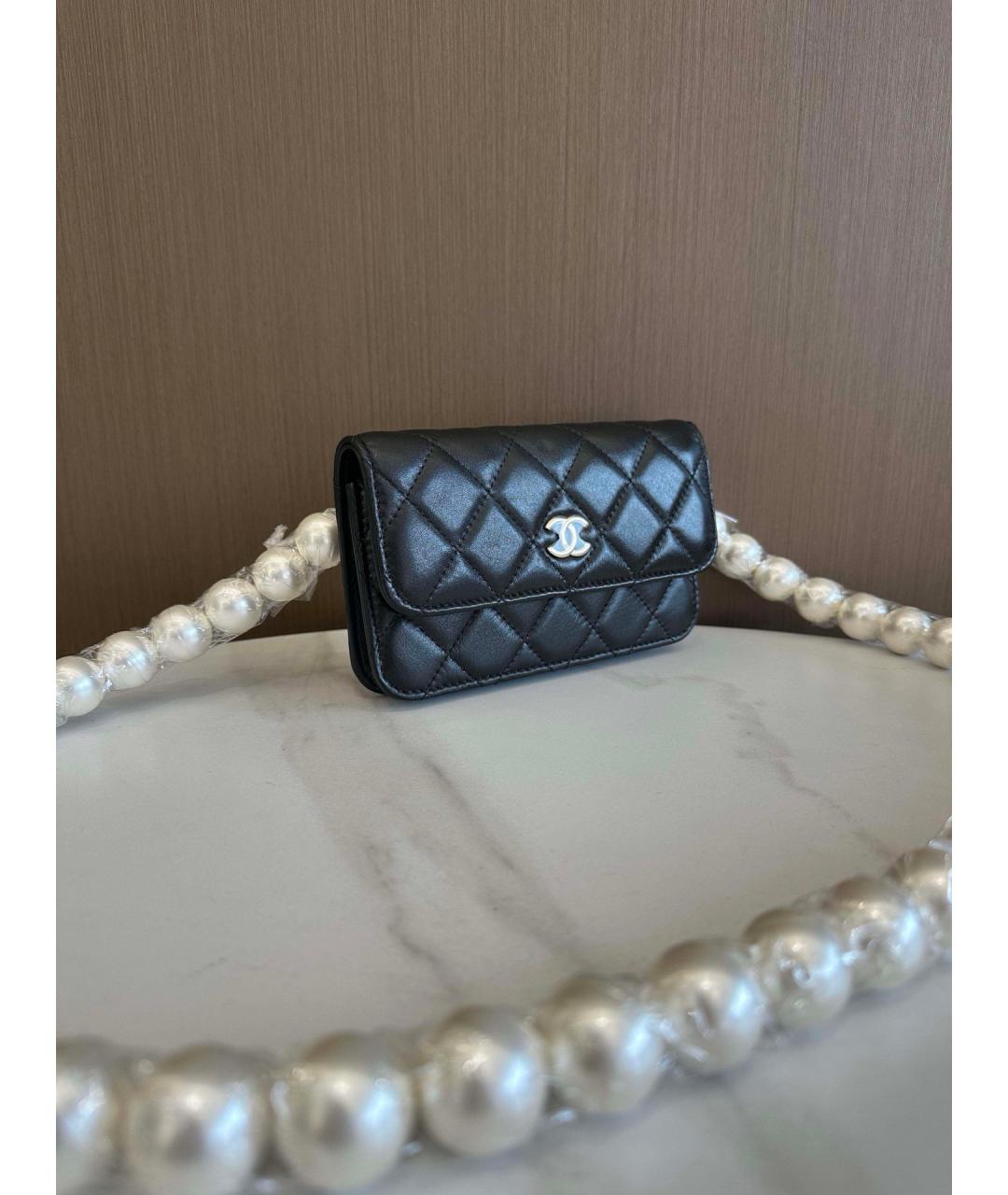 CHANEL Черная кожаная сумка через плечо, фото 2