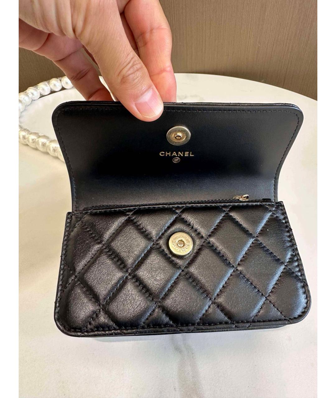 CHANEL Черная кожаная сумка через плечо, фото 7
