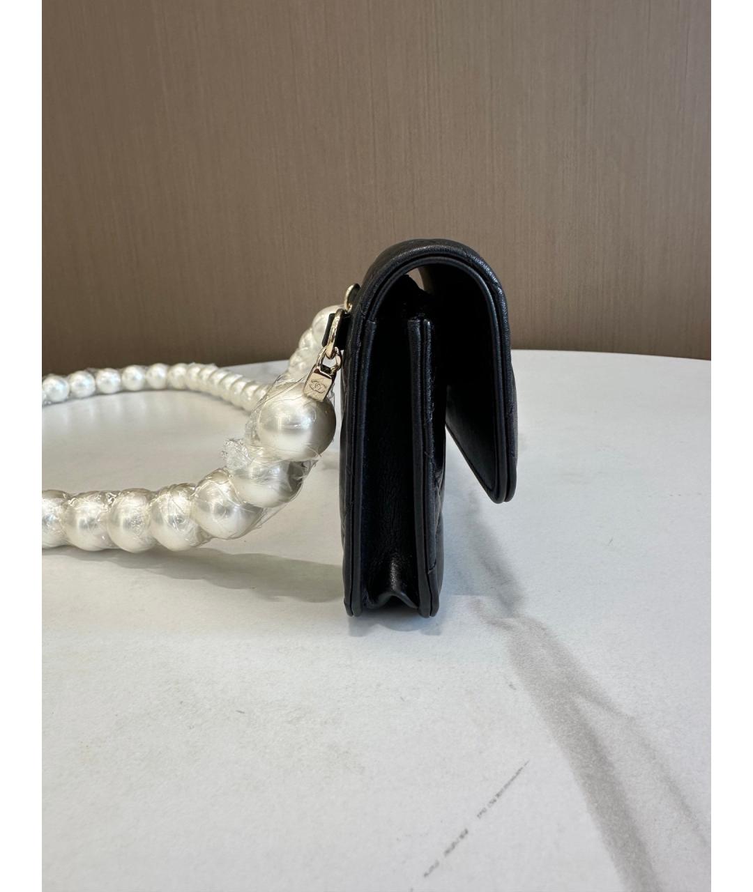 CHANEL Черная кожаная сумка через плечо, фото 5