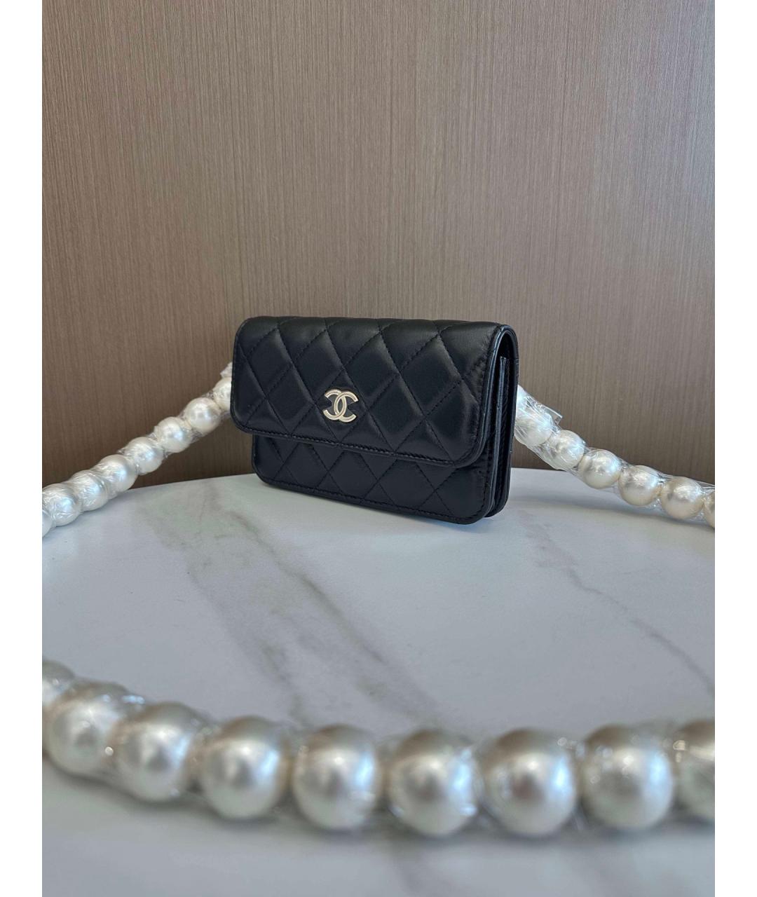 CHANEL Черная кожаная сумка через плечо, фото 3