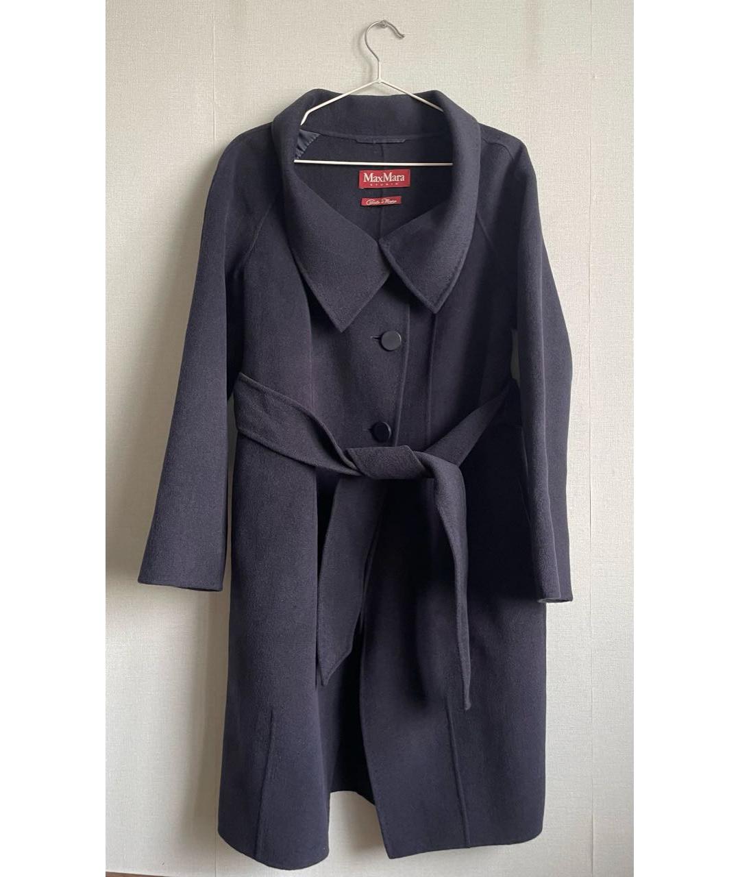 'S MAX MARA Антрацитовое шерстяное пальто, фото 6