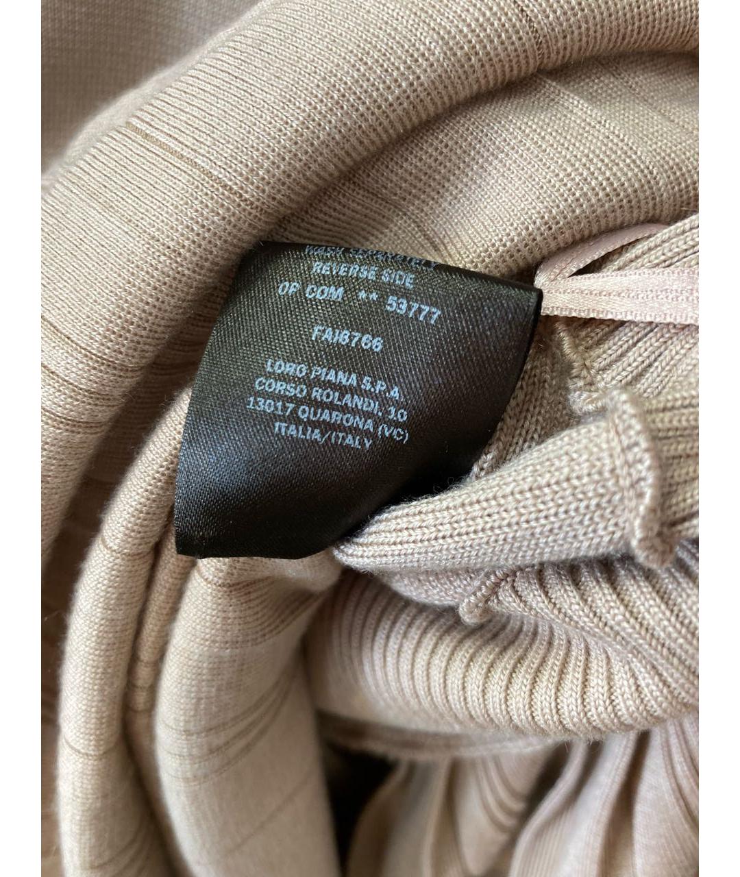LORO PIANA Бежевое кашемировое повседневное платье, фото 6