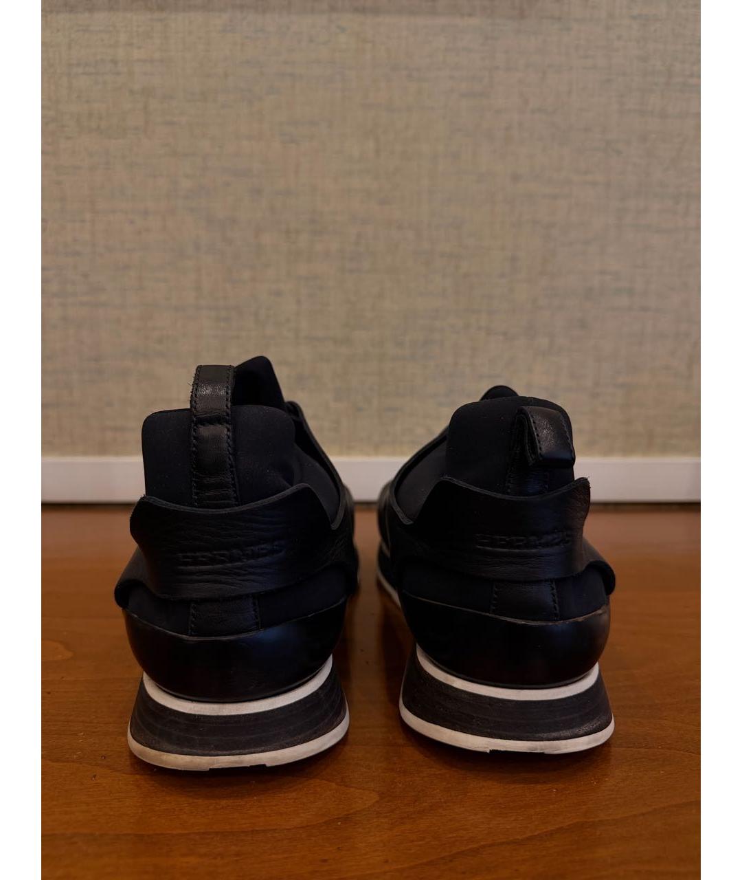 HERMES Темно-синие низкие кроссовки / кеды, фото 4