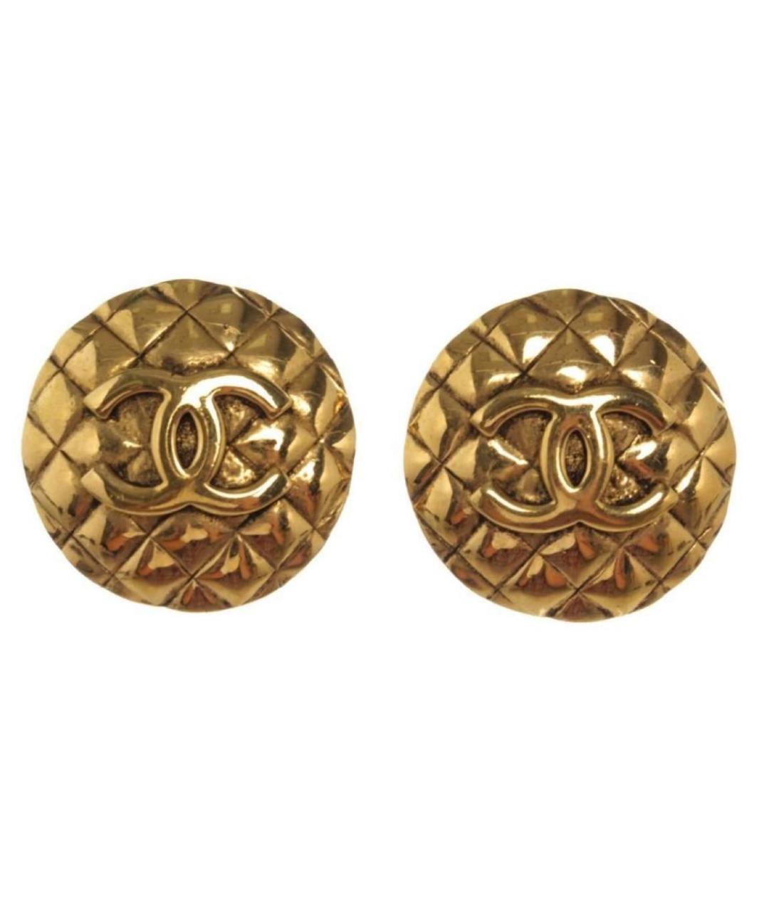 CHANEL Золотые металлические клипсы, фото 8