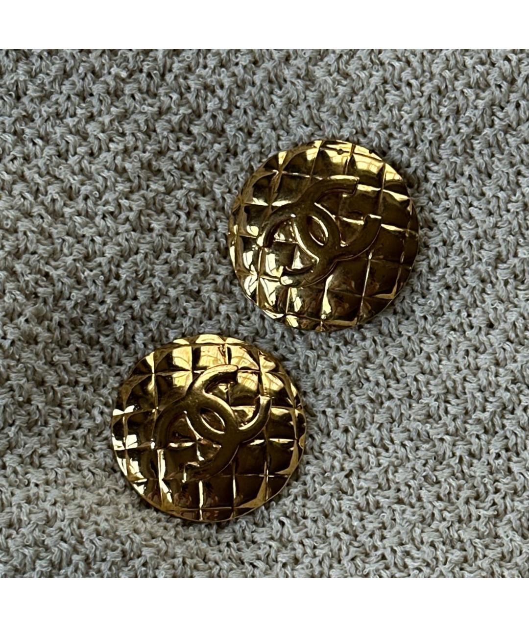 CHANEL Золотые металлические клипсы, фото 6