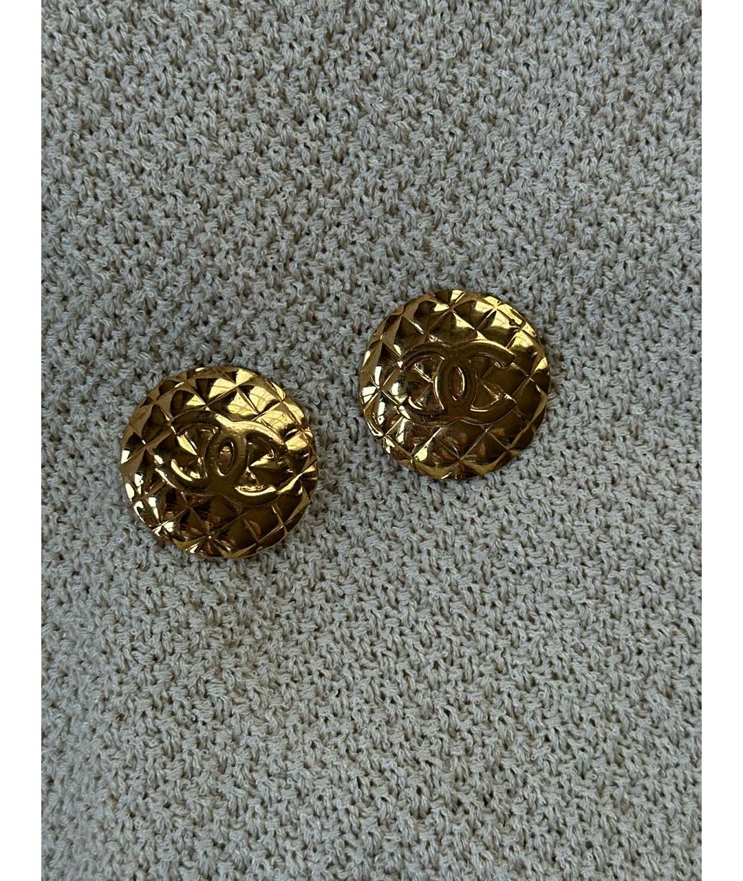 CHANEL Золотые металлические клипсы, фото 5