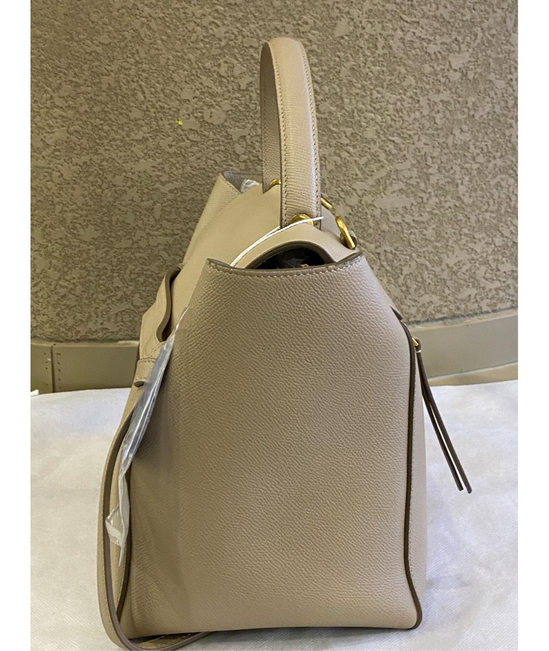 CELINE Серая кожаная сумка тоут, фото 3