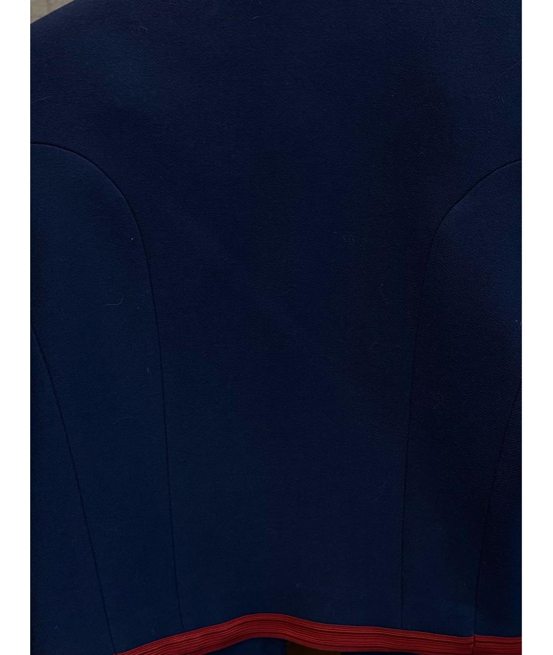 SANDRO Темно-синий шерстяной жакет/пиджак, фото 4