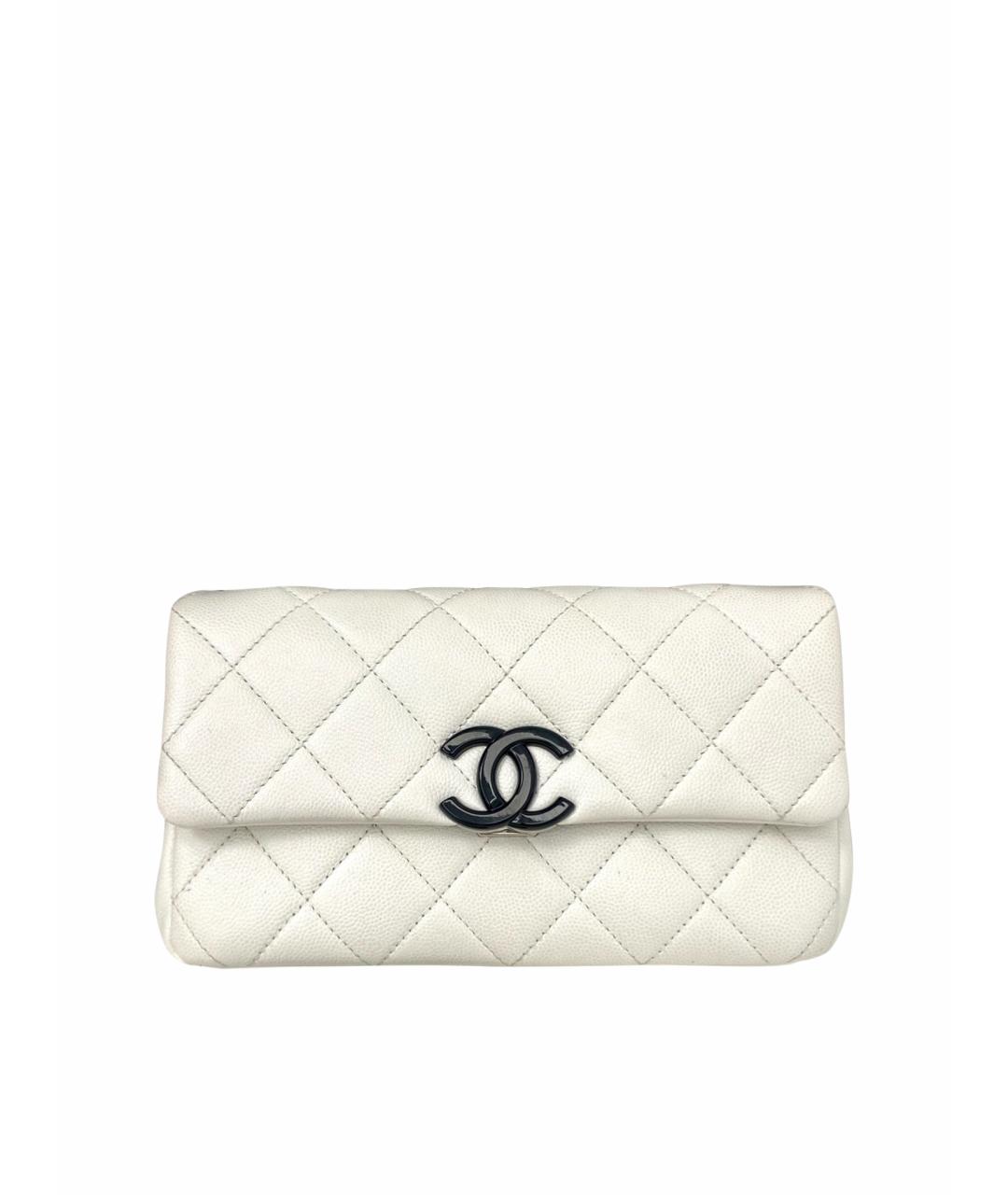 CHANEL Белая кожаная сумка через плечо, фото 1