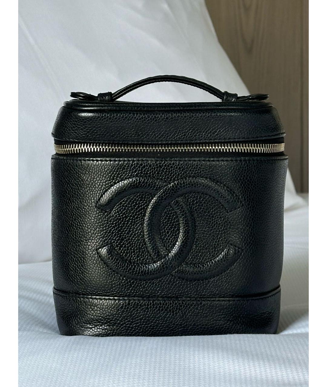 CHANEL Черная кожаная сумка с короткими ручками, фото 9