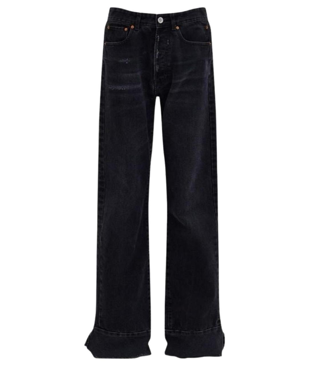 VETEMENTS Черные хлопковые прямые джинсы, фото 1