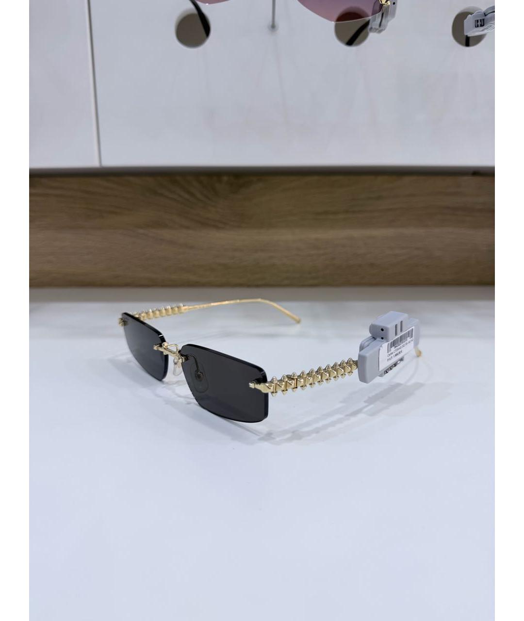 CARTIER Золотые металлические солнцезащитные очки, фото 3