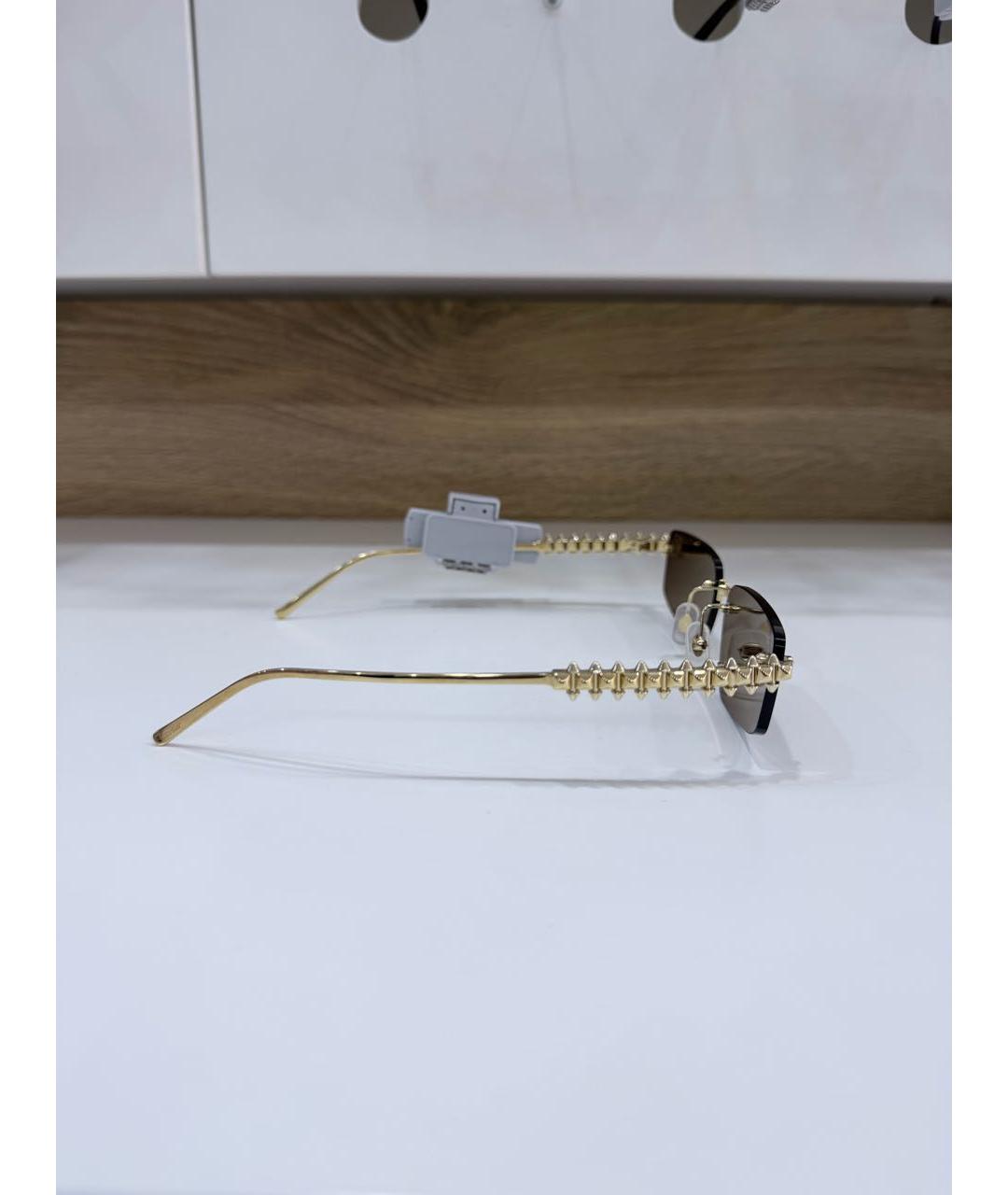CARTIER Золотые металлические солнцезащитные очки, фото 4