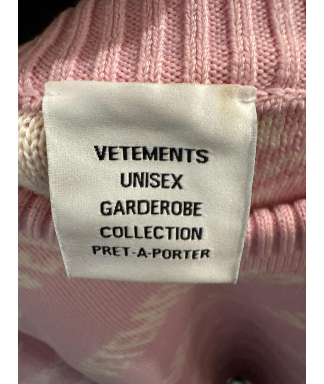 VETEMENTS Розовый шерстяной джемпер / свитер, фото 3