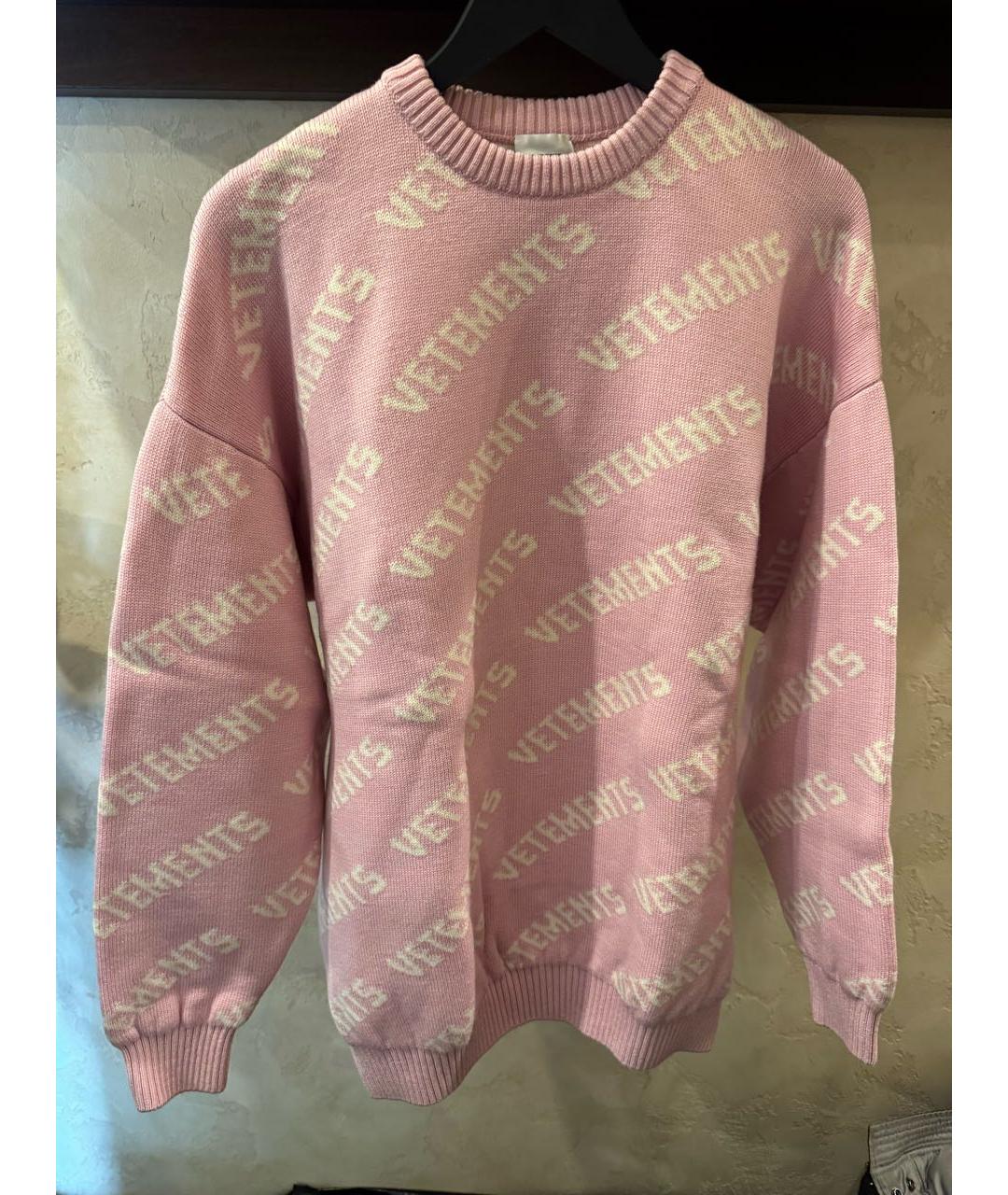 VETEMENTS Розовый шерстяной джемпер / свитер, фото 6