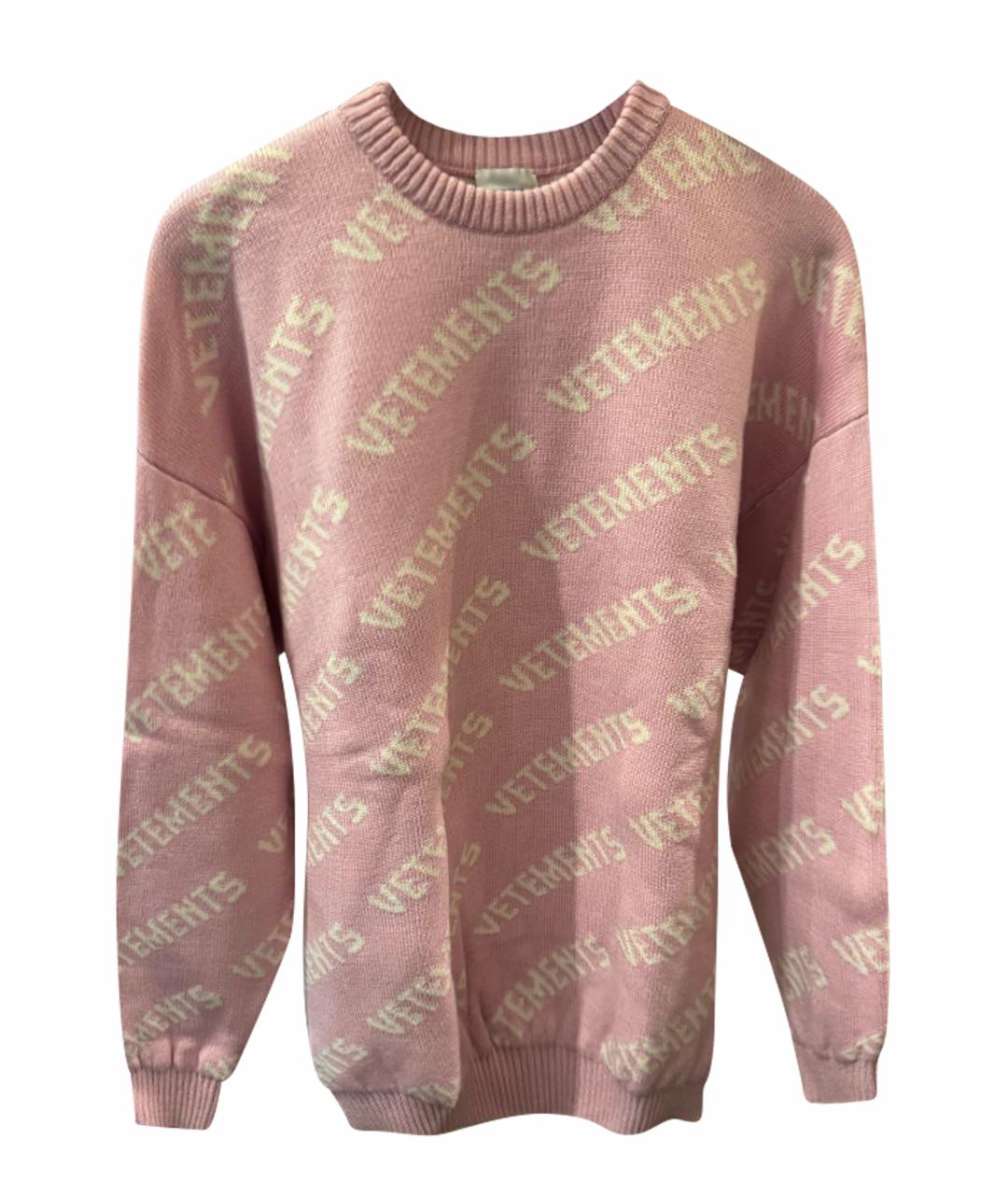 VETEMENTS Розовый шерстяной джемпер / свитер, фото 1
