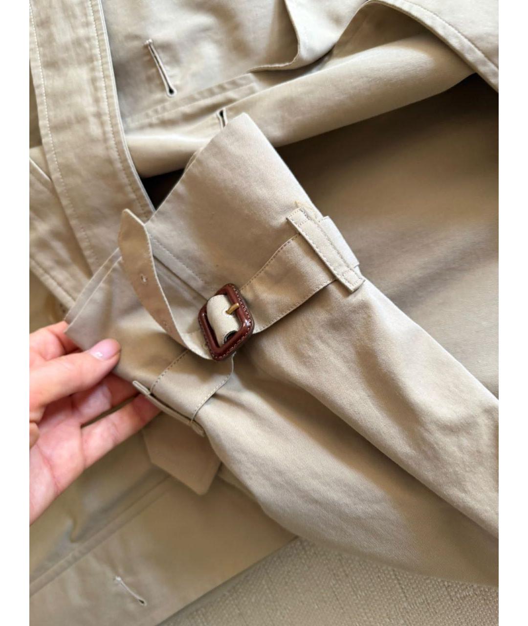 BURBERRY Бежевый хлопковый тренч/плащ, фото 6
