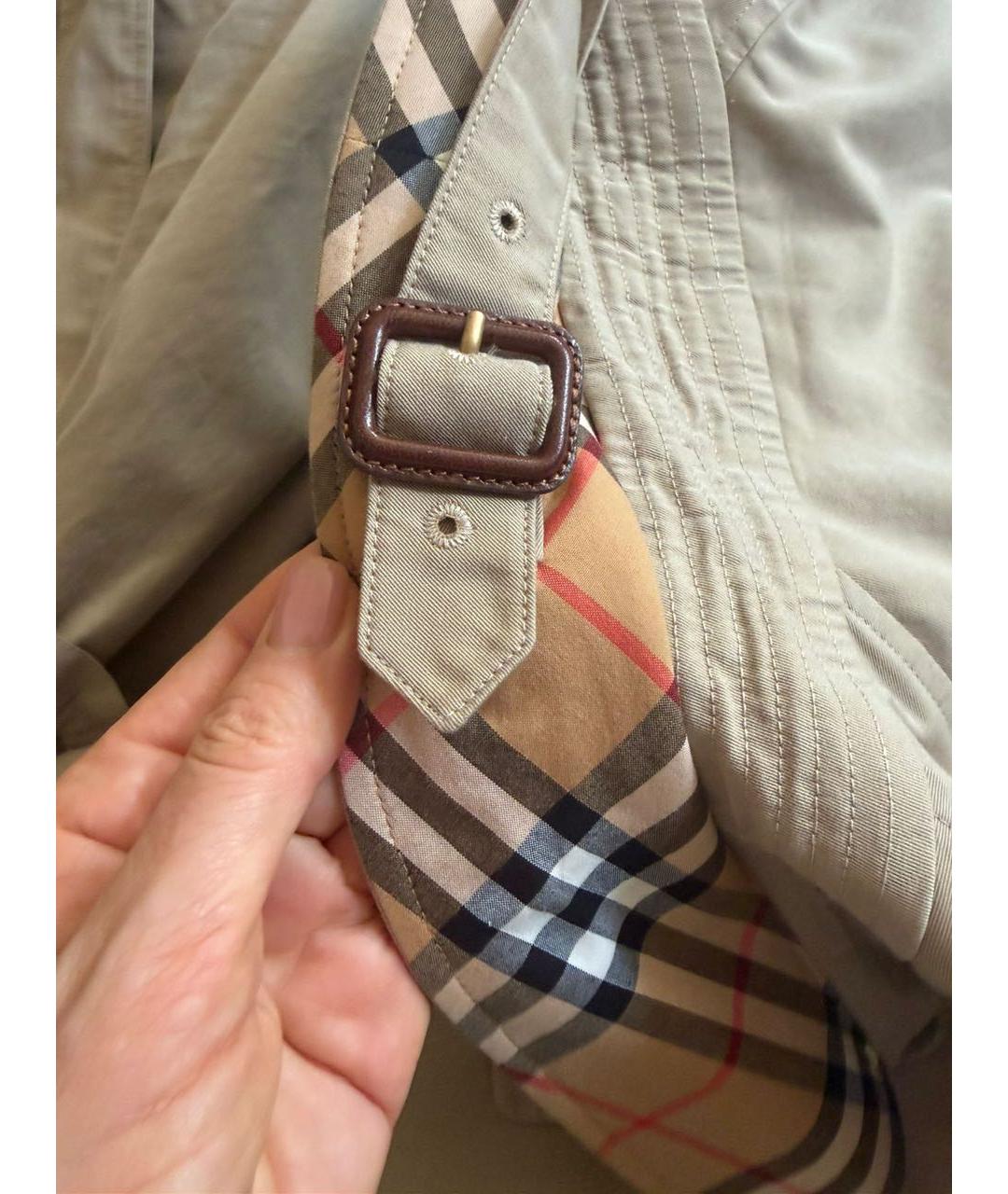 BURBERRY Бежевый хлопковый тренч/плащ, фото 7