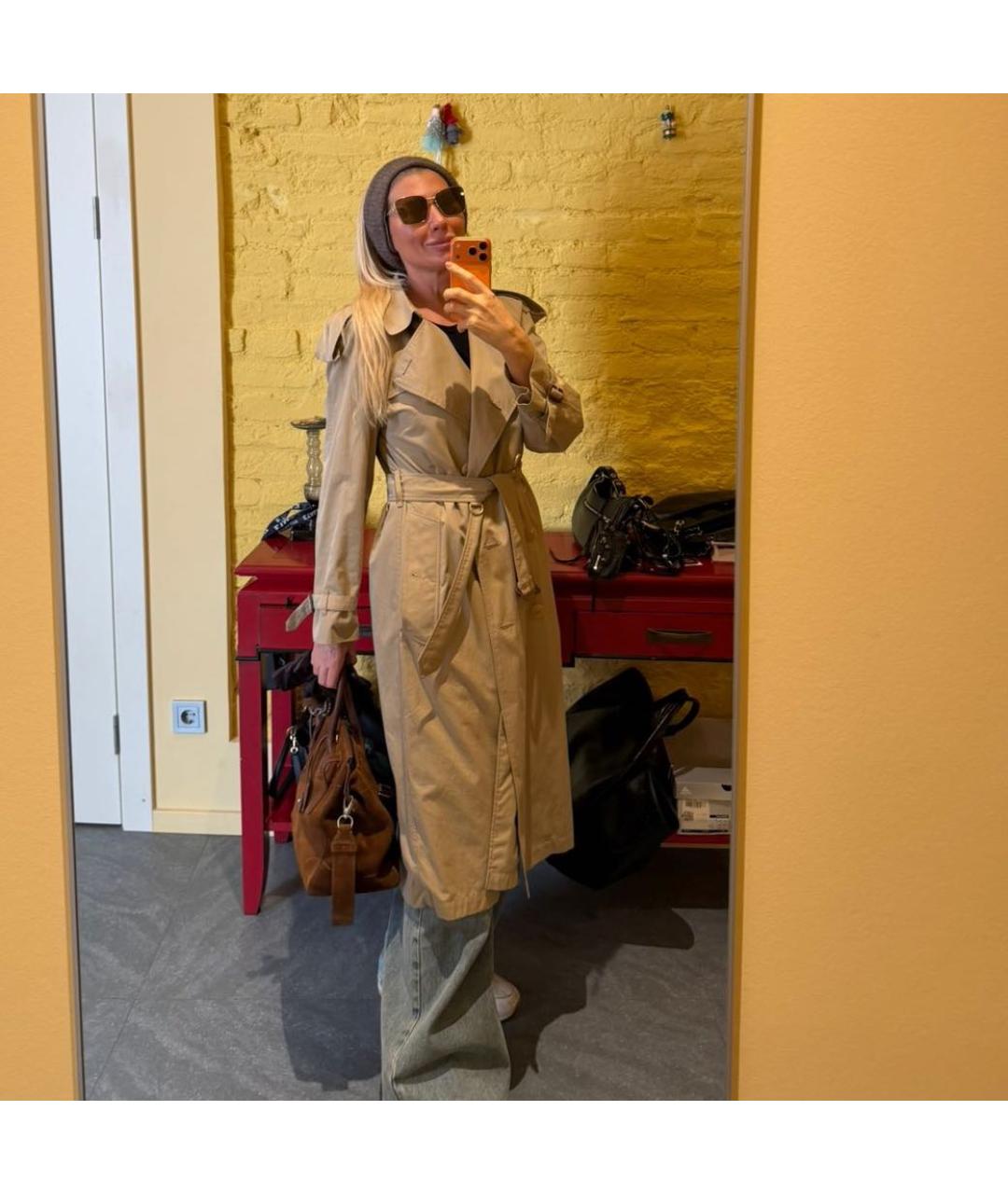BURBERRY Бежевый хлопковый тренч/плащ, фото 2