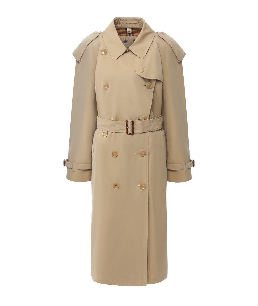BURBERRY Бежевый хлопковый тренч/плащ, фото 9