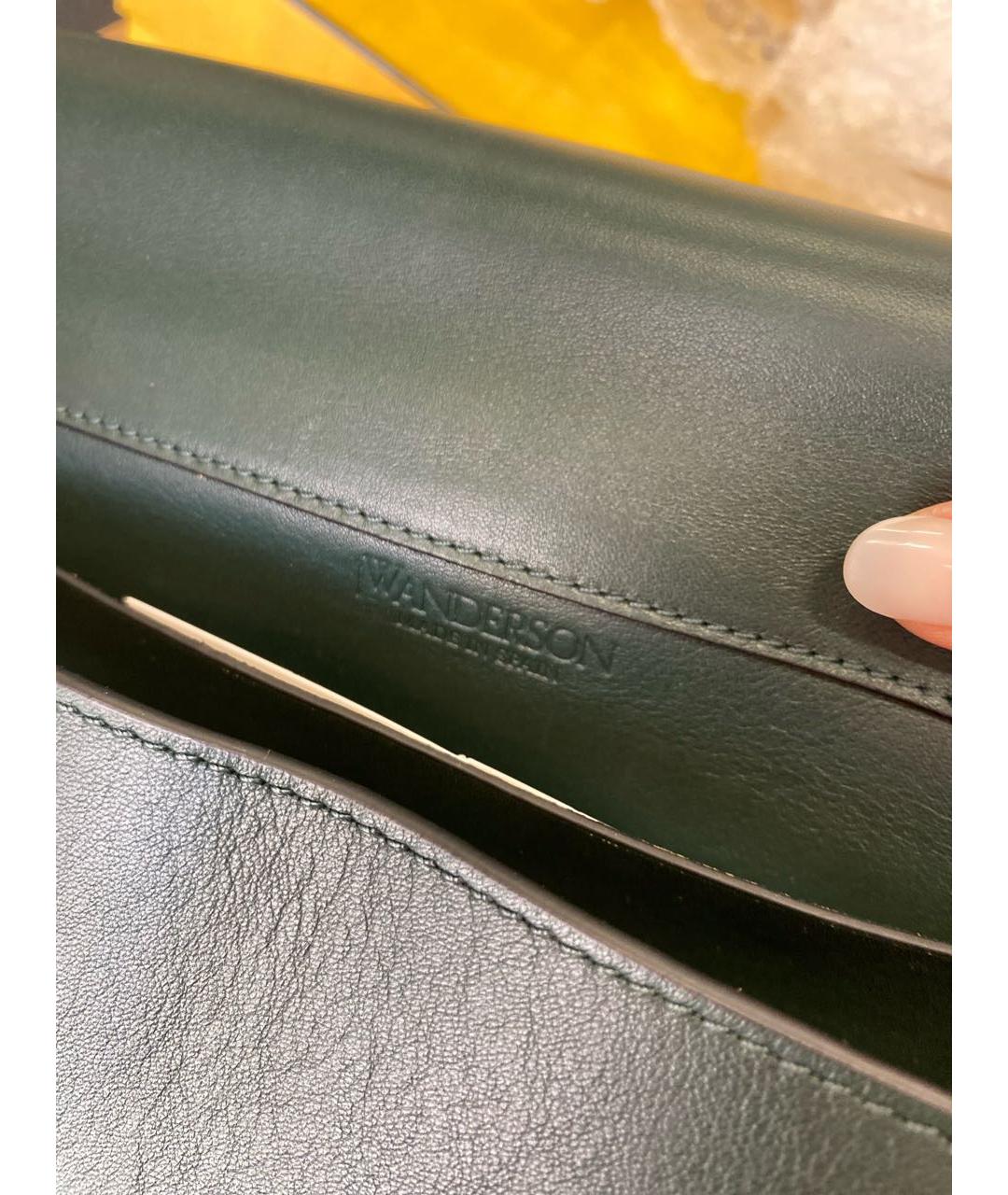 J.W.ANDERSON Зеленая кожаная сумка через плечо, фото 8
