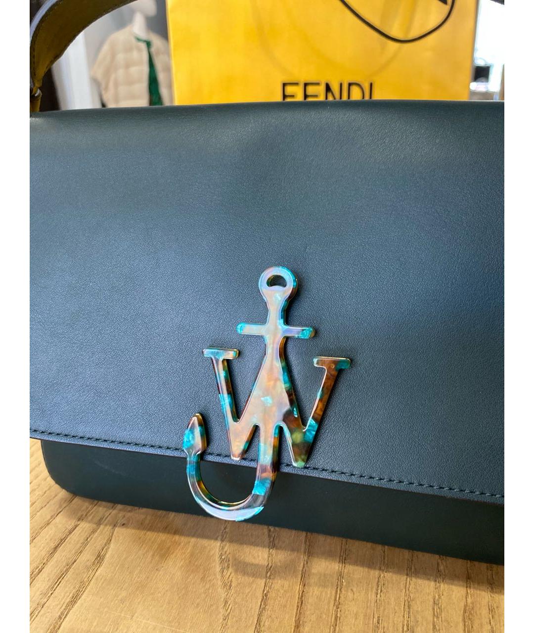 J.W.ANDERSON Зеленая кожаная сумка через плечо, фото 2