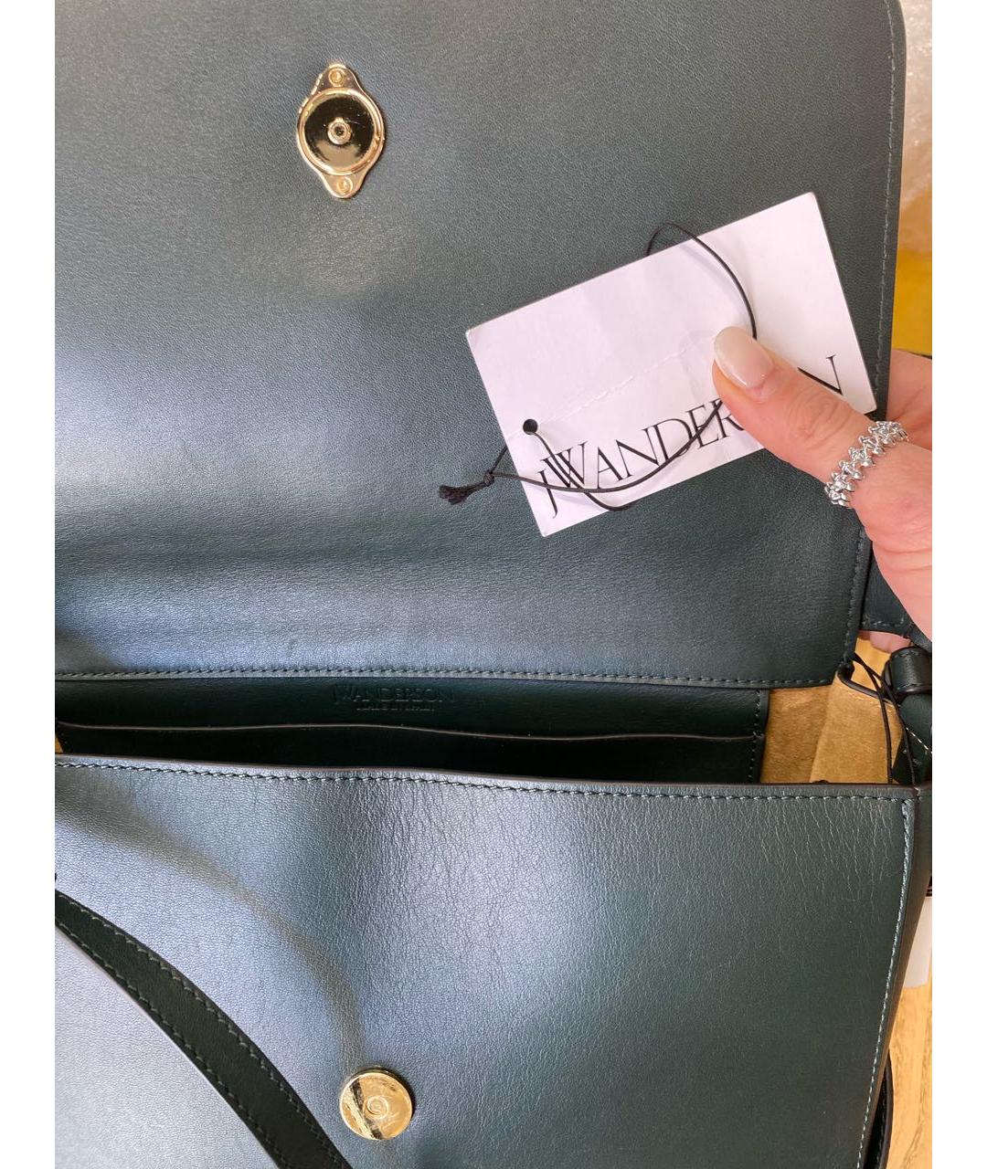 J.W.ANDERSON Зеленая кожаная сумка через плечо, фото 7
