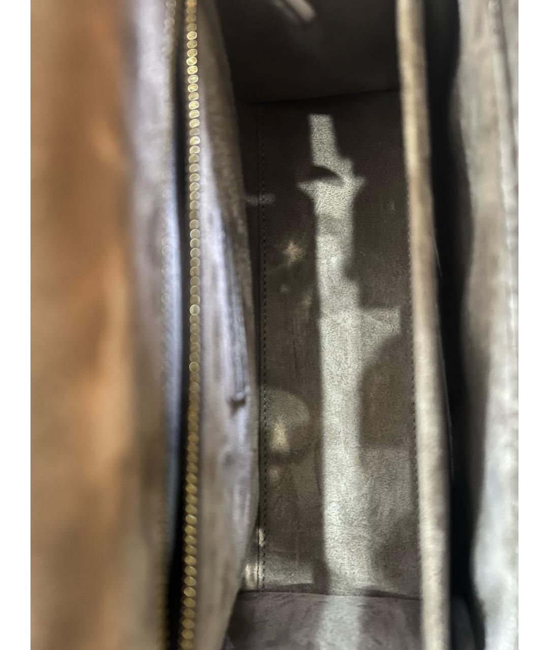 CHRISTIAN DIOR Серая сумка с короткими ручками из экзотической кожи, фото 7