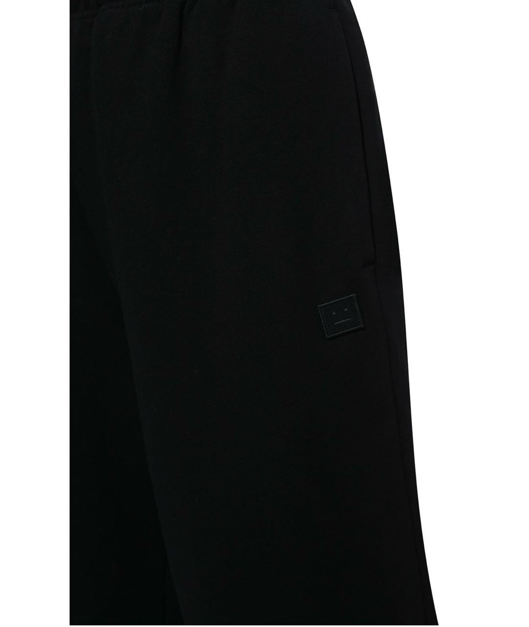 ACNE STUDIOS Черные хлопковые спортивные брюки и шорты, фото 4