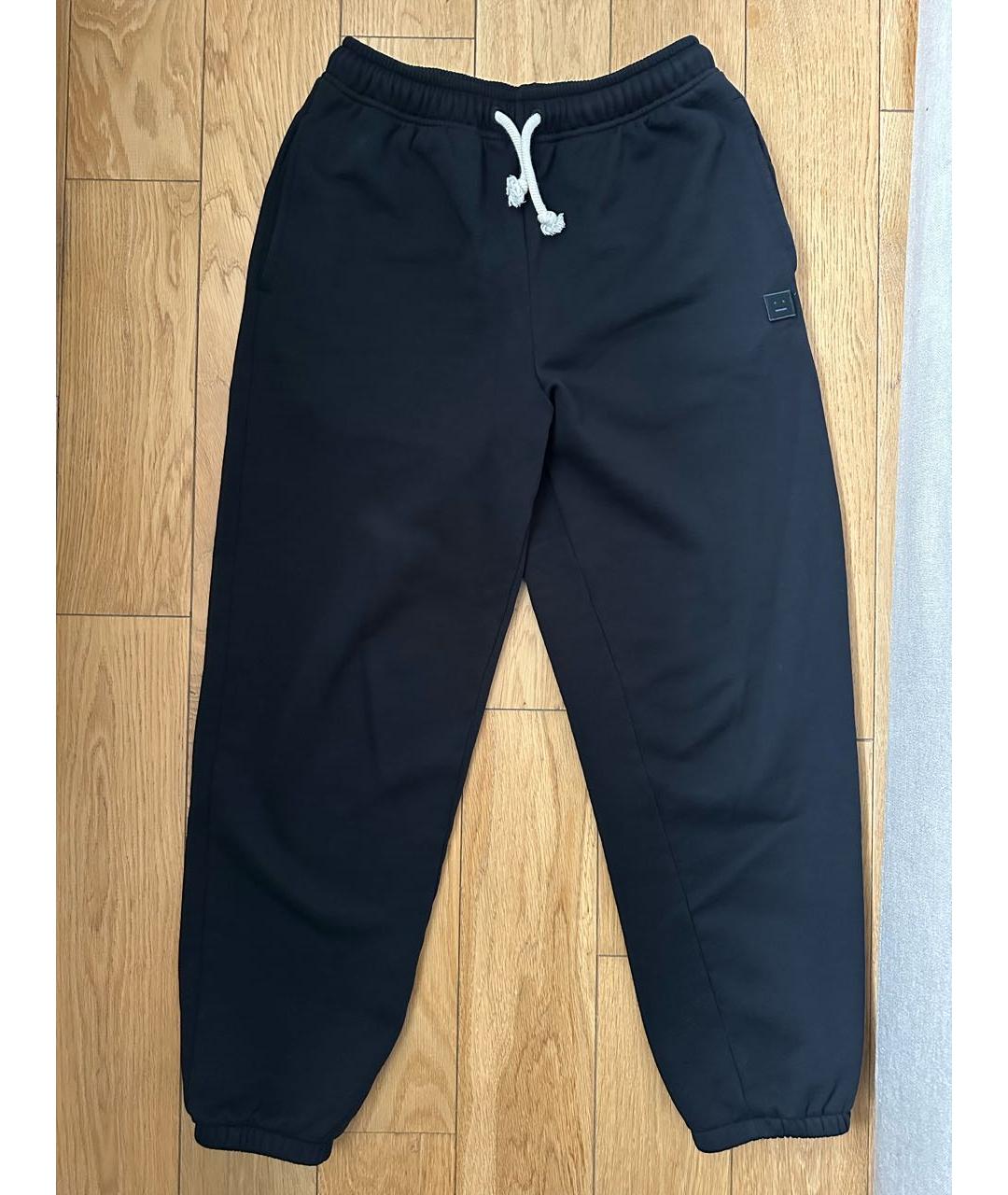 ACNE STUDIOS Черные хлопковые спортивные брюки и шорты, фото 2