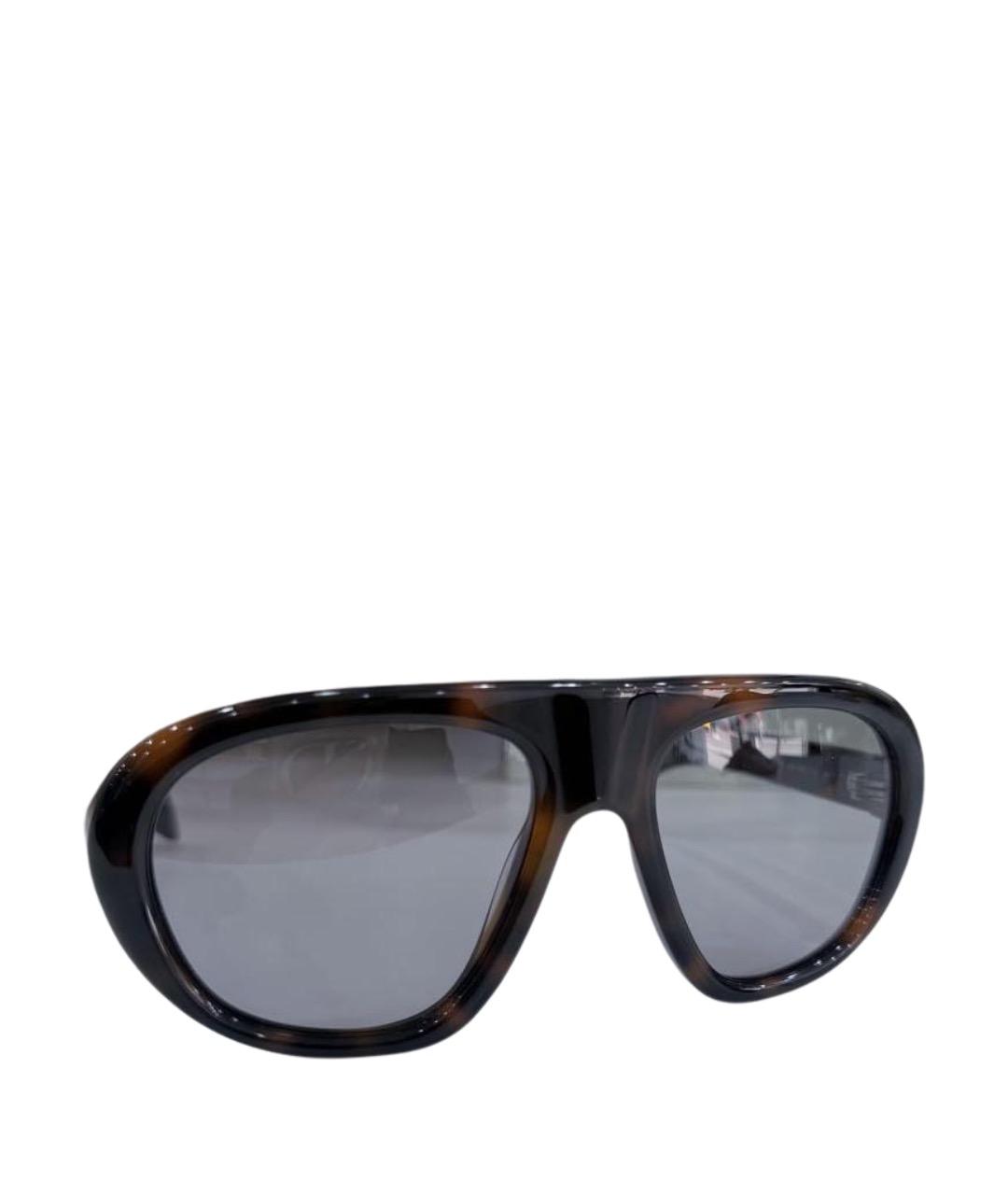 PRADA Коричневые пластиковые солнцезащитные очки, фото 1