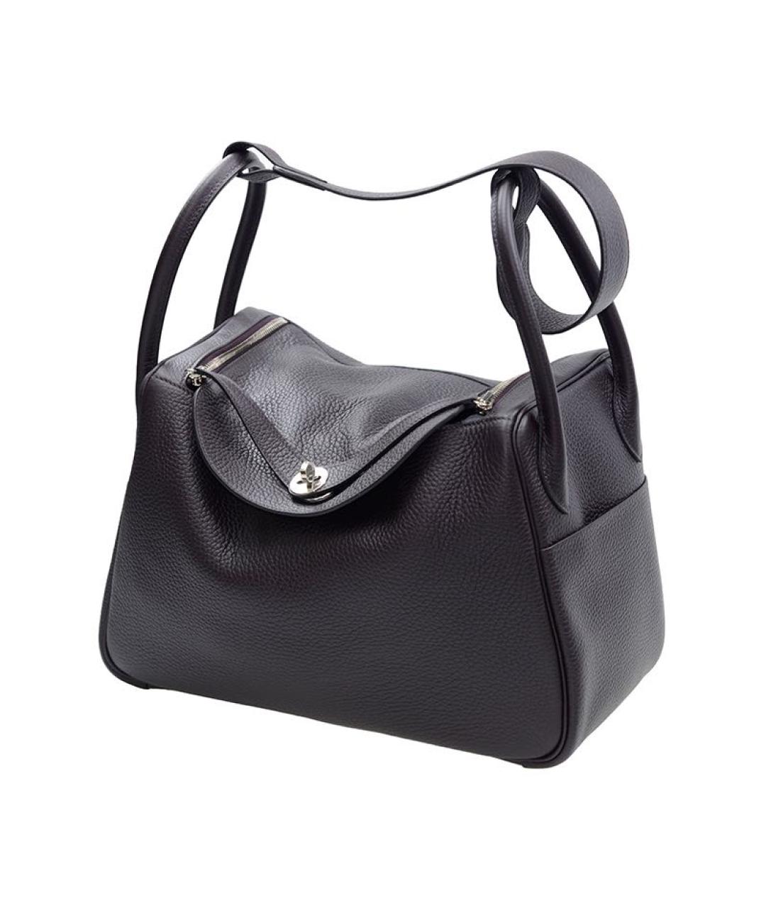 HERMES Черная кожаная сумка через плечо, фото 2