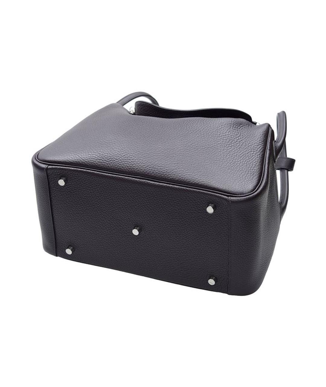 HERMES Черная кожаная сумка через плечо, фото 4