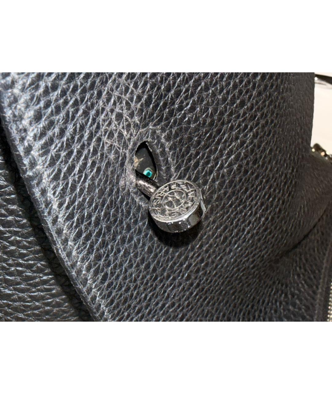 HERMES Черная кожаная сумка через плечо, фото 5