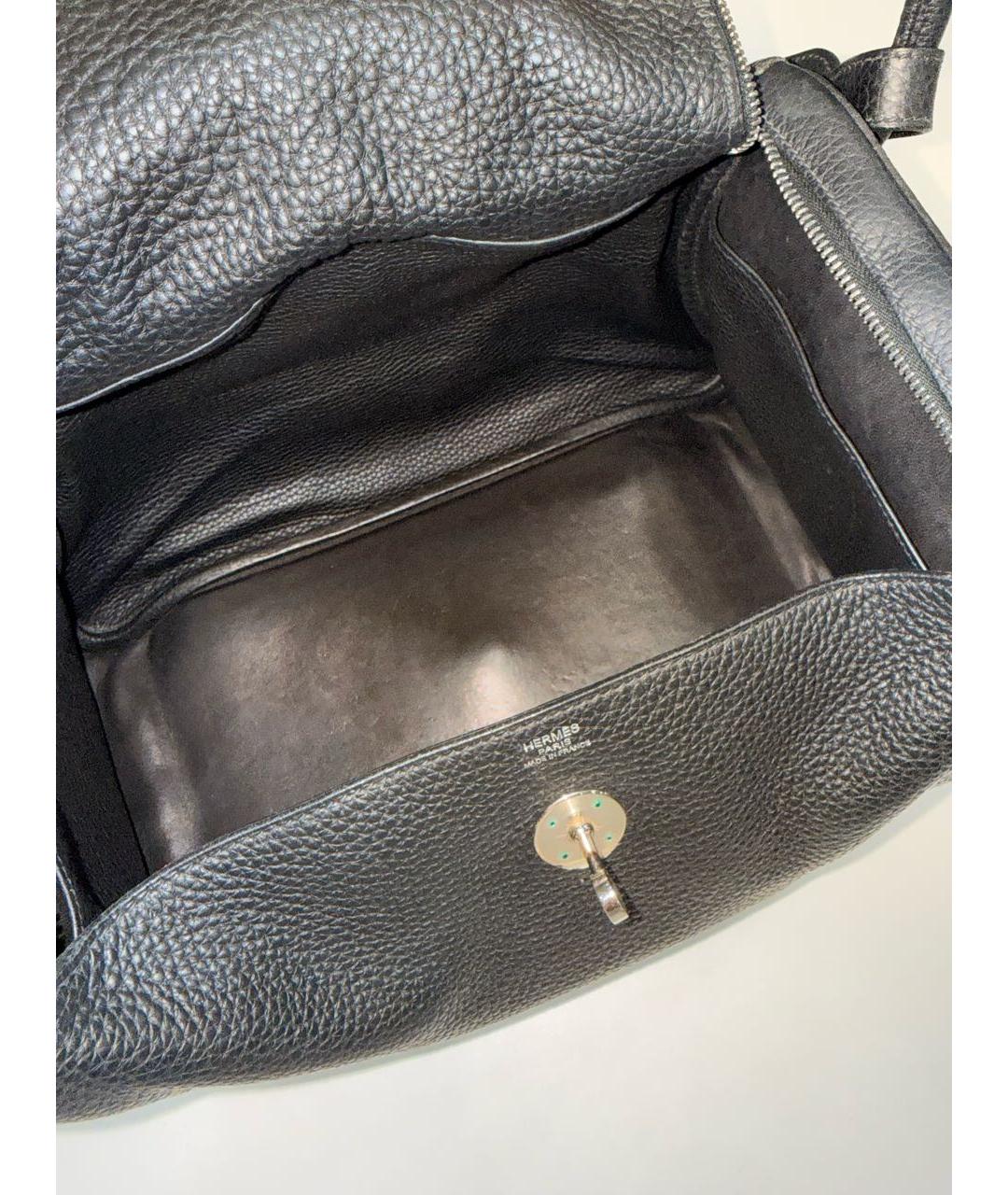 HERMES Черная кожаная сумка через плечо, фото 7