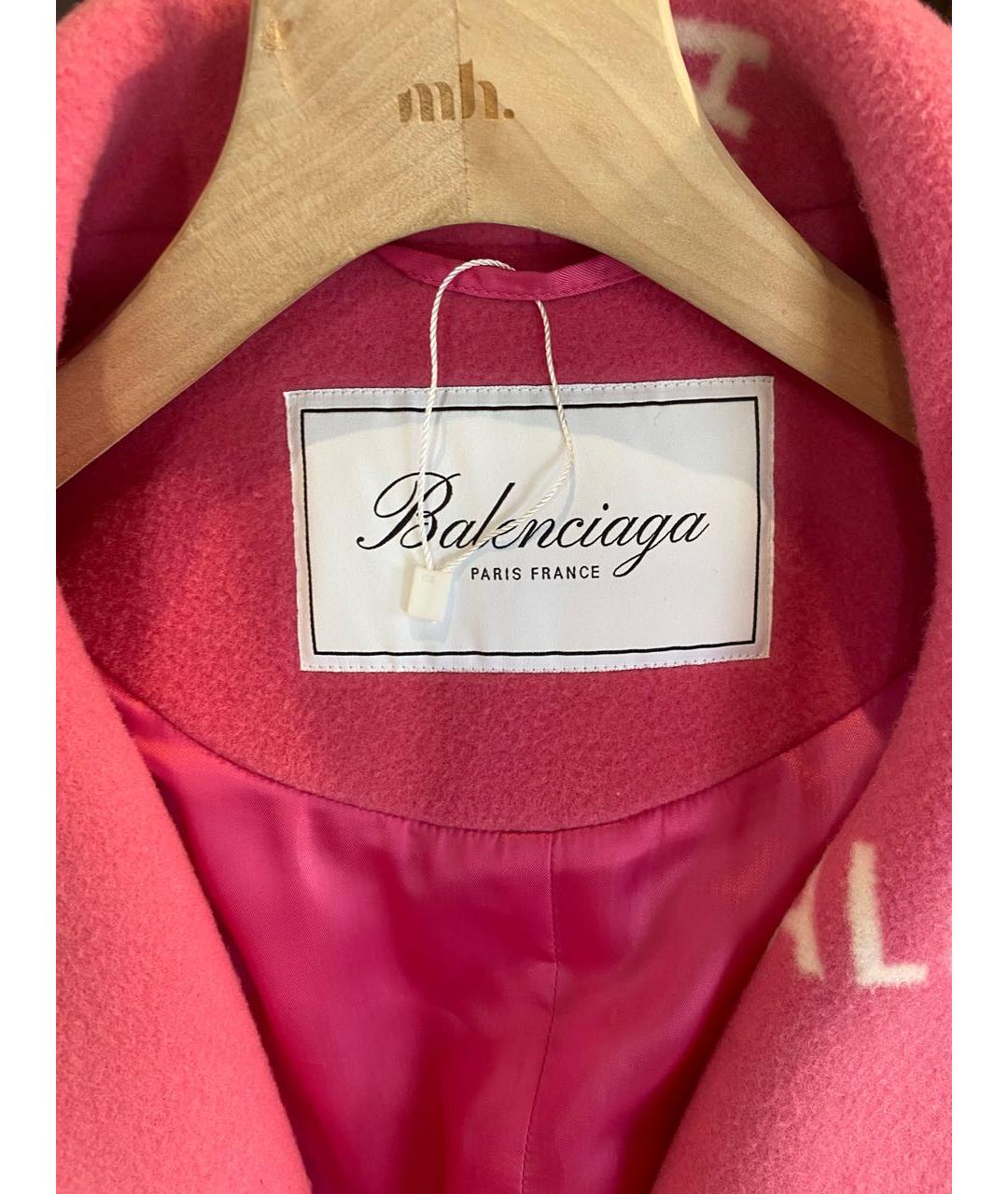 BALENCIAGA Коралловое шерстяное пальто, фото 2