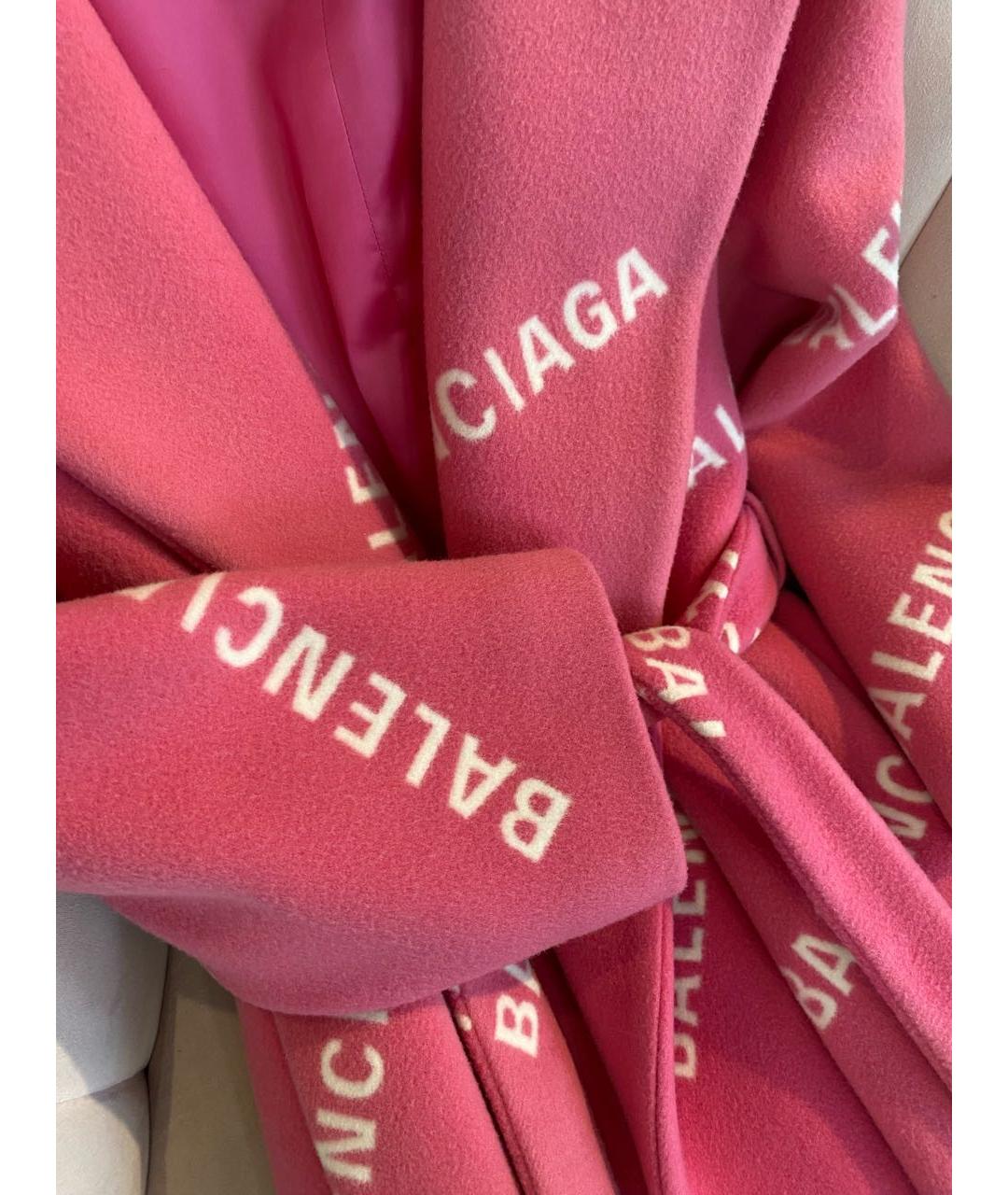 BALENCIAGA Коралловое шерстяное пальто, фото 3