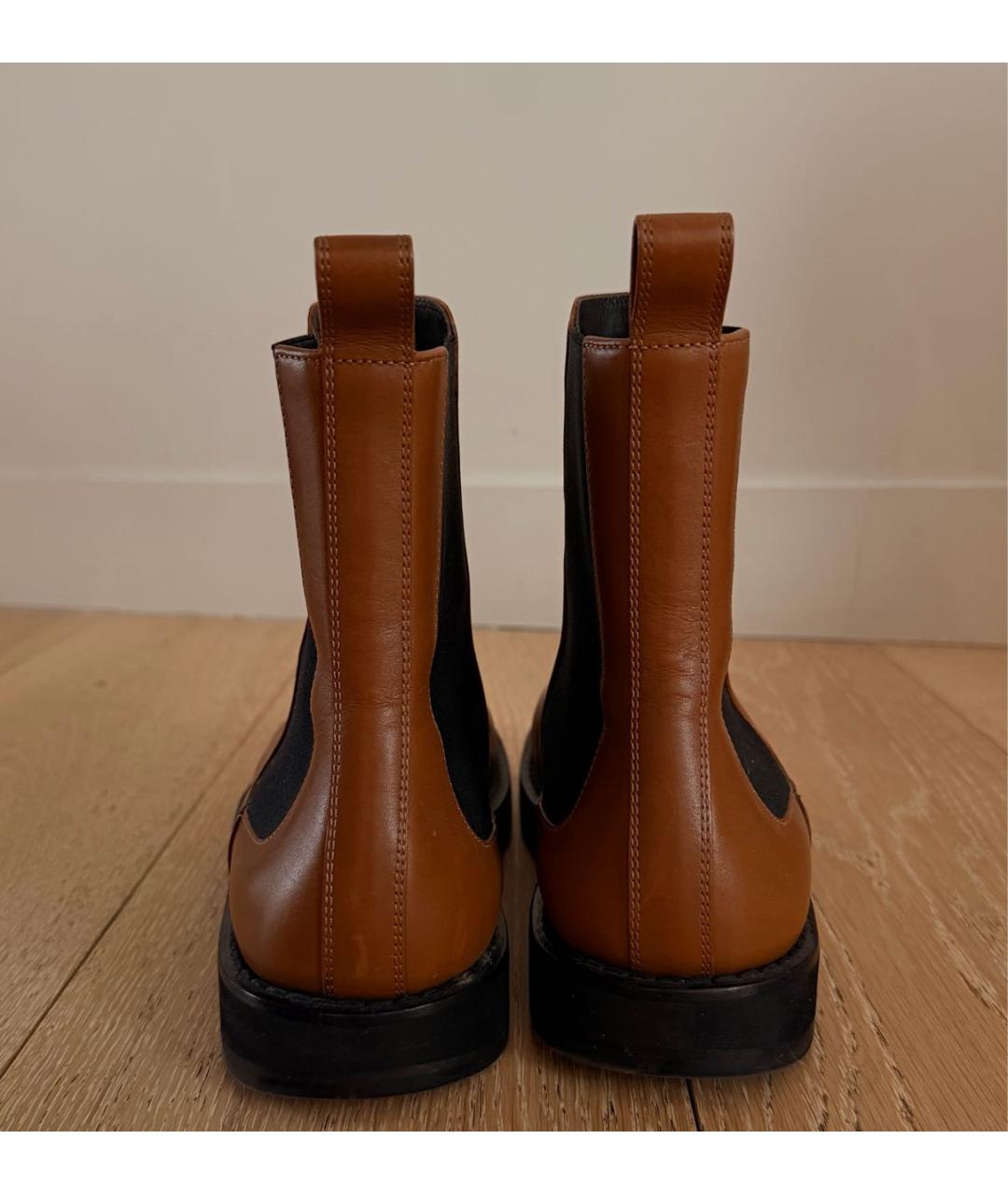 THE ROW Коричневые кожаные ботинки, фото 4