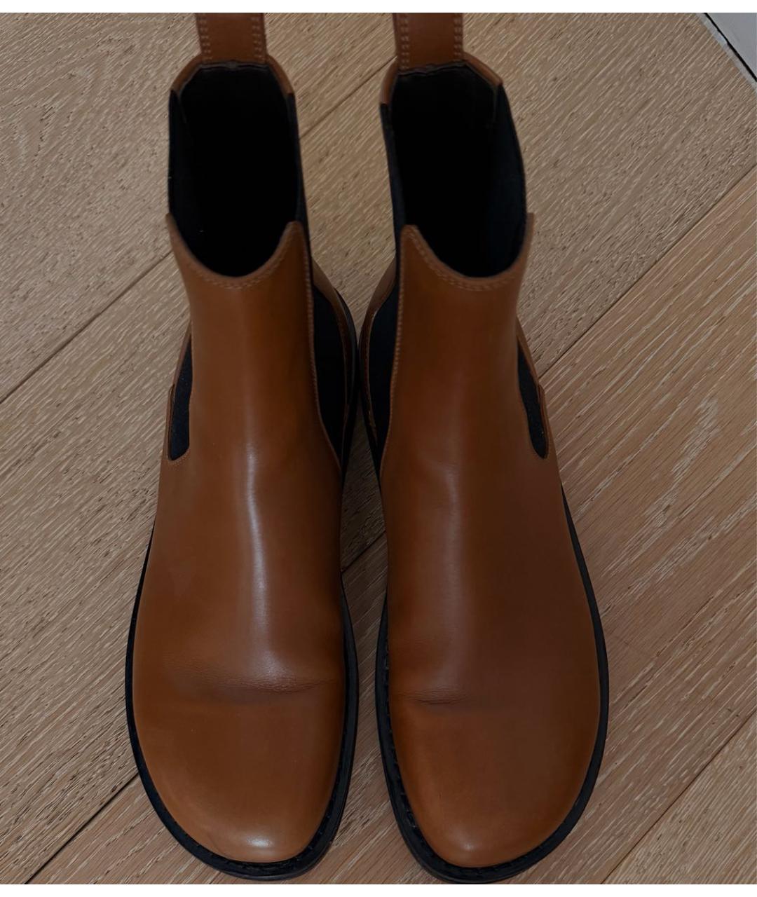 THE ROW Коричневые кожаные ботинки, фото 2