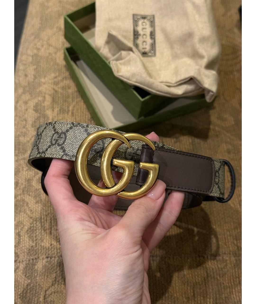 GUCCI Бежевый ремень, фото 6