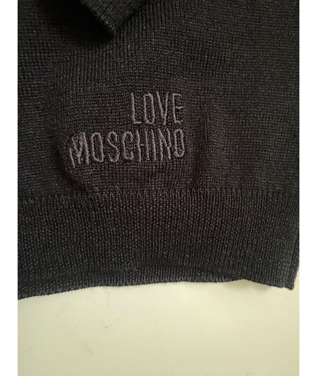 LOVE MOSCHINO Черный шерстяной джемпер / свитер, фото 4
