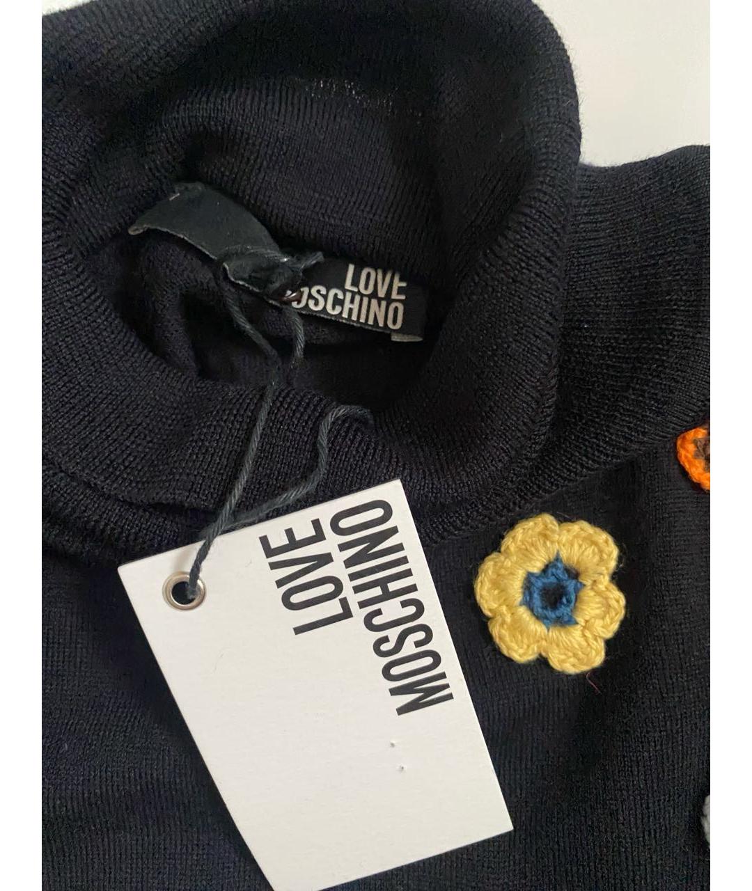 LOVE MOSCHINO Черный шерстяной джемпер / свитер, фото 3