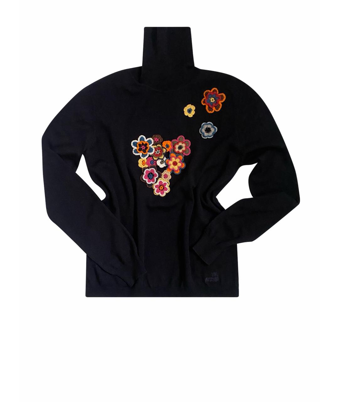 LOVE MOSCHINO Черный шерстяной джемпер / свитер, фото 1