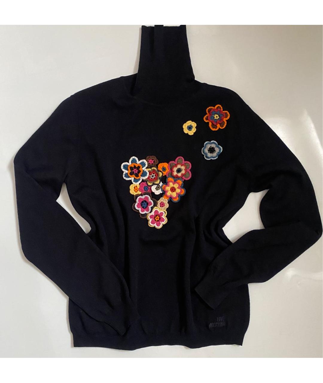 LOVE MOSCHINO Черный шерстяной джемпер / свитер, фото 6