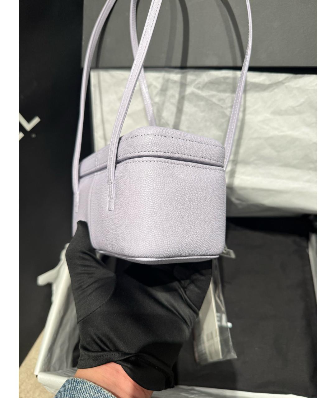 CHANEL Фиолетовая кожаная сумка через плечо, фото 4