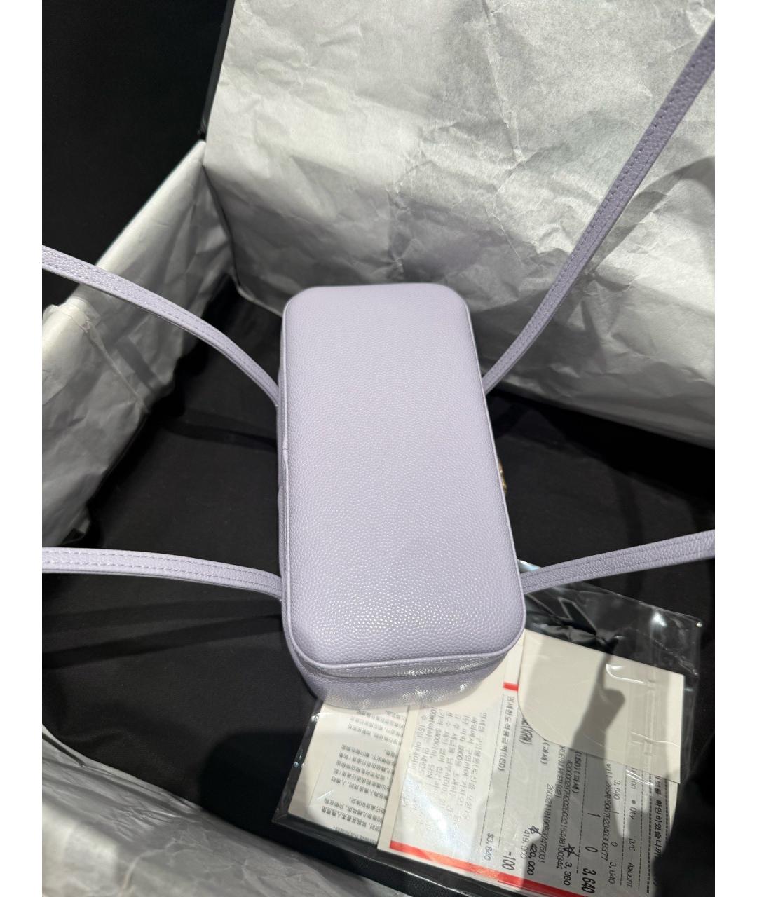 CHANEL Фиолетовая кожаная сумка через плечо, фото 2